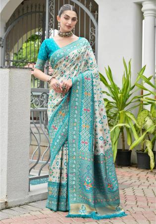 Picture of Wonderful Silk Dark Sea Green Saree