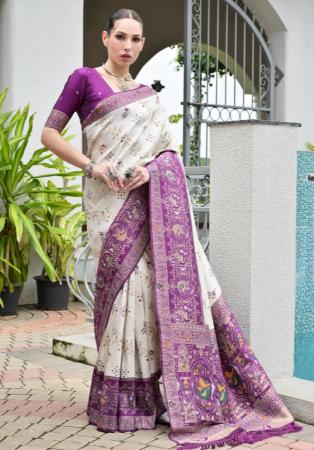 Picture of Amazing Silk Purple Saree
