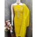 Picture of Chiffon Dark Golden Rod Straight Cut Salwar Kameez