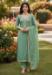 Picture of Chiffon Medium Sea Green Straight Cut Salwar Kameez