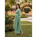 Picture of Chiffon Medium Sea Green Straight Cut Salwar Kameez