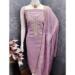 Picture of Fine Chiffon Plum Straight Cut Salwar Kameez