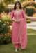 Picture of Chiffon Pale Violet Red Straight Cut Salwar Kameez