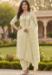 Picture of Elegant Chiffon Off White Straight Cut Salwar Kameez