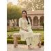Picture of Elegant Chiffon Off White Straight Cut Salwar Kameez