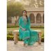 Picture of Chiffon Light Sea Green Straight Cut Salwar Kameez