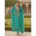 Picture of Chiffon Light Sea Green Straight Cut Salwar Kameez