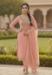 Picture of Chiffon Light Pink Straight Cut Salwar Kameez