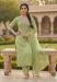Picture of Chiffon Dark Khaki Straight Cut Salwar Kameez