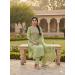 Picture of Chiffon Dark Khaki Straight Cut Salwar Kameez
