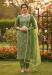 Picture of Cotton Dark Olive Green Straight Cut Salwar Kameez