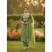 Picture of Cotton Dark Olive Green Straight Cut Salwar Kameez