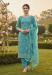 Picture of Exquisite Cotton Steel Blue Straight Cut Salwar Kameez