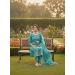 Picture of Exquisite Cotton Steel Blue Straight Cut Salwar Kameez