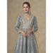 Picture of Chiffon Dark Slate Grey Anarkali Salwar Kameez