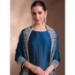 Picture of Georgette Midnight Blue Straight Cut Salwar Kameez
