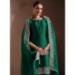 Picture of Georgette Dark Green Straight Cut Salwar Kameez