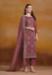 Picture of Organza Rosy Brown Straight Cut Salwar Kameez