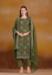 Picture of Organza Dark Olive Green Straight Cut Salwar Kameez