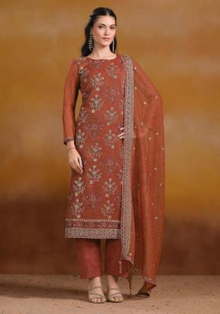 Picture of Ravishing Organza Sienna Straight Cut Salwar Kameez