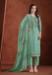 Picture of Organza Cadet Blue Straight Cut Salwar Kameez
