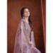 Picture of Organza Rosy Brown Straight Cut Salwar Kameez