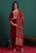 Picture of Enticing Silk Saddle Brown Readymade Salwar Kameez