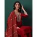 Picture of Enticing Silk Saddle Brown Readymade Salwar Kameez