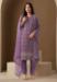 Picture of Marvelous Chiffon Purple Straight Cut Salwar Kameez