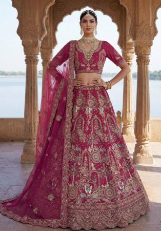 Picture of Exquisite Silk Hot Pink Lehenga Choli