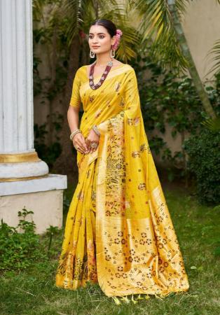 Picture of Resplendent Cotton & Silk Sandy Brown Saree