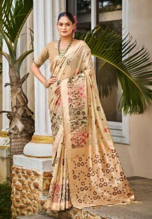 Picture of Charming Cotton & Silk Burly Wood Saree