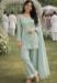 Picture of Georgette Dark Sea Green Readymade Salwar Kameez