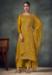 Picture of Chiffon Dark Golden Rod Straight Cut Salwar Kameez