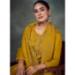 Picture of Chiffon Dark Golden Rod Straight Cut Salwar Kameez