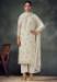 Picture of Chiffon Ghost White Straight Cut Salwar Kameez