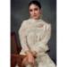Picture of Chiffon Ghost White Straight Cut Salwar Kameez