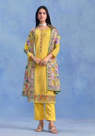 Picture of Georgette Burly Wood Straight Cut Salwar Kameez