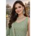 Picture of Georgette Dark Sea Green Readymade Salwar Kameez