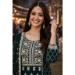 Picture of Georgette Dark Olive Green Readymade Salwar Kameez
