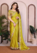 Picture of Alluring Chiffon & Satin Golden Rod Saree