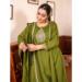 Picture of Statuesque Silk Olive Drab Readymade Salwar Kameez