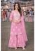 Picture of Georgette Pale Violet Red Straight Cut Salwar Kameez