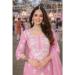 Picture of Georgette Pale Violet Red Straight Cut Salwar Kameez