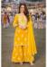 Picture of Admirable Georgette Orange Straight Cut Salwar Kameez