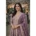 Picture of Comely Georgette Plum Straight Cut Salwar Kameez