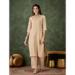 Picture of Good Looking Cotton & Silk Tan Readymade Salwar Kameez