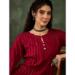 Picture of Cotton & Silk Maroon Readymade Salwar Kameez