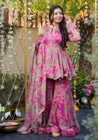 Picture of Wonderful Silk Rosy Brown Readymade Salwar Kameez