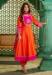 Picture of Alluring Silk Orange Red Readymade Salwar Kameez